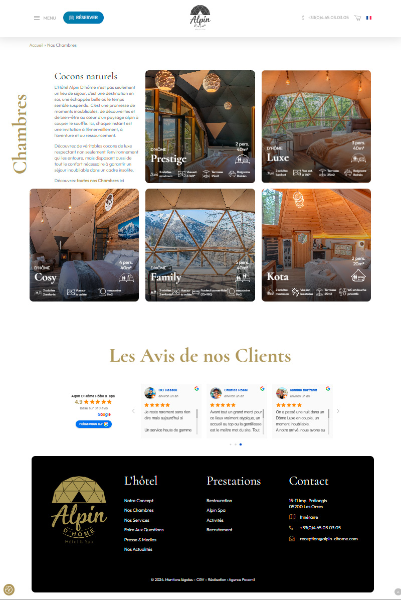 Interface de recherche d’offres touristiques connectée à des flux de données
